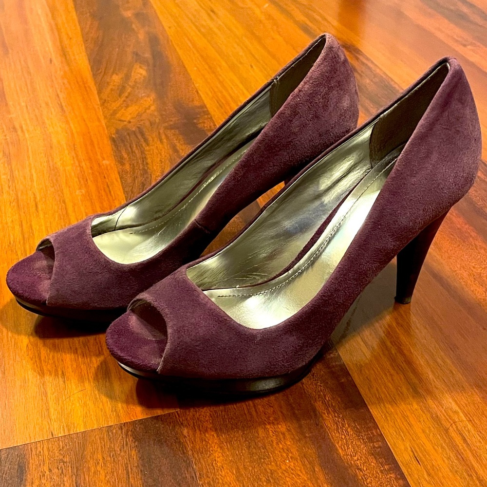 Style & Co. Purple Suede Heels